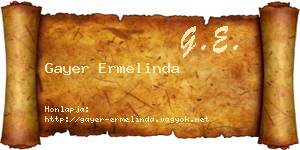 Gayer Ermelinda névjegykártya